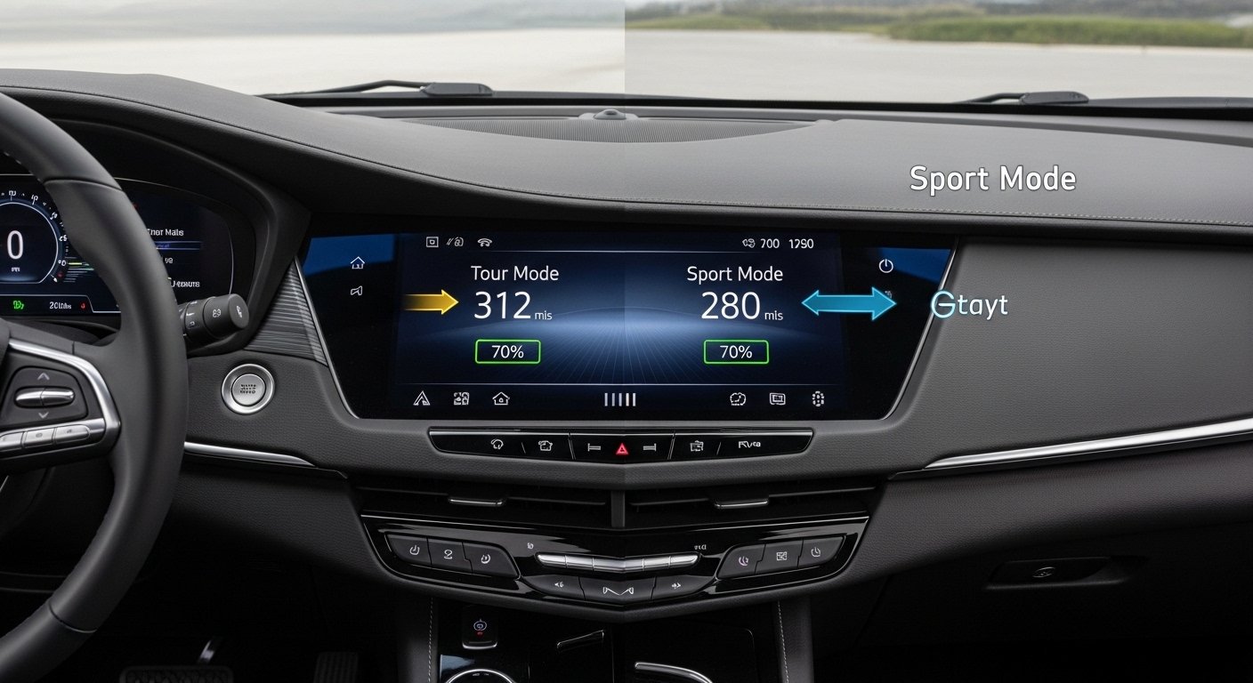Do the Driving Modes in Cadillac LYRIQ Offer Different Ranges or Battery Usages?