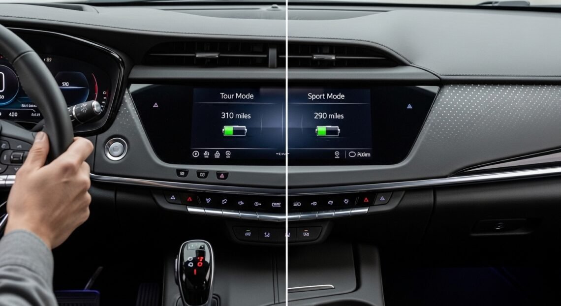 Do the Driving Modes in Cadillac LYRIQ Offer Different Ranges or Battery Usages?