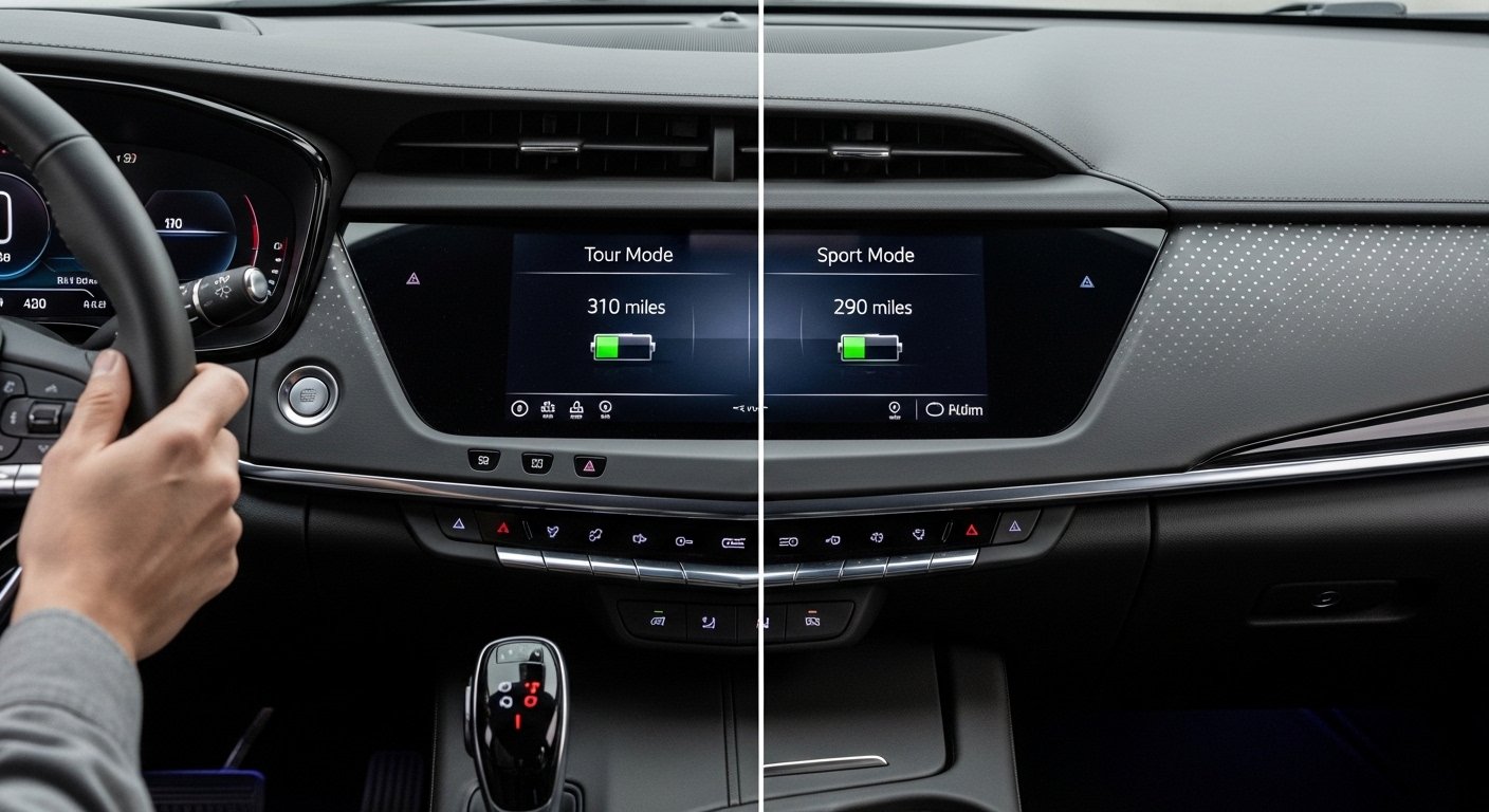 Do the Driving Modes in Cadillac LYRIQ Offer Different Ranges or Battery Usages?